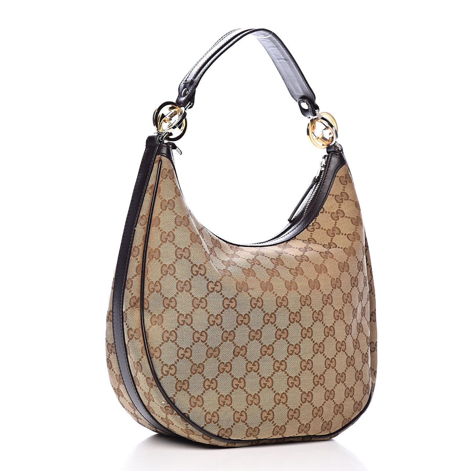 Gucci Monogram Medium GG Twins Hobo Dark Brown 3 of 13