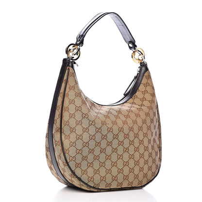Gucci Monogram Medium GG Twins Hobo Dark Brown 3 of 13