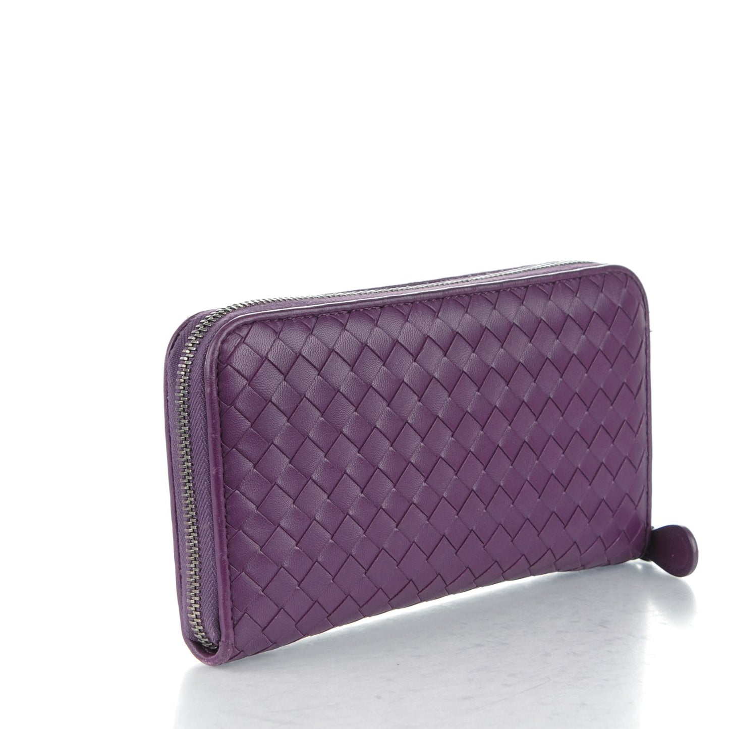 Nappa Intrecciato Zip Around Wallet Monalisa