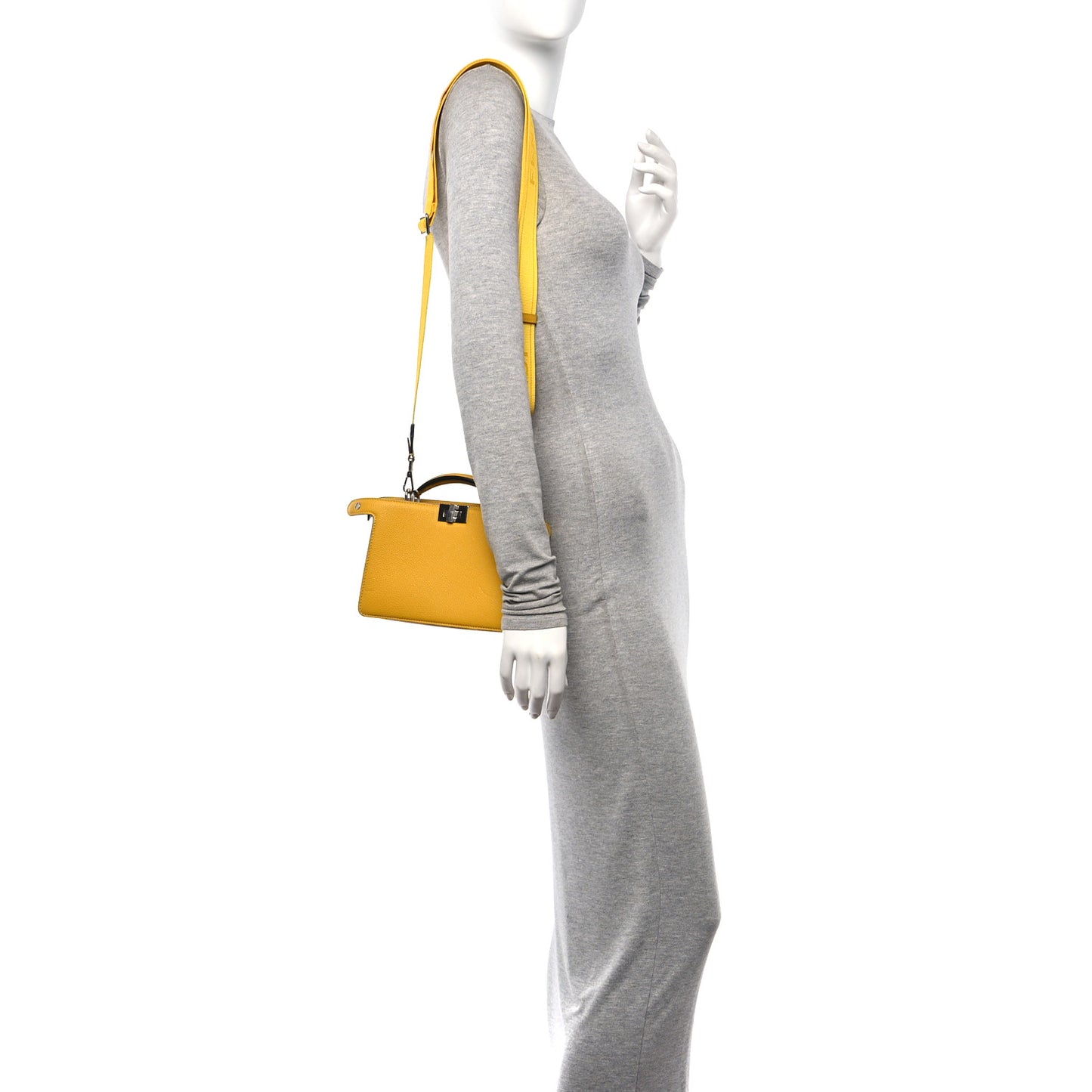 Cuoio Romano Vitello Cover Bi-Color Peekaboo I See U X Cross Satchel  Sunflower Stone Mimosa