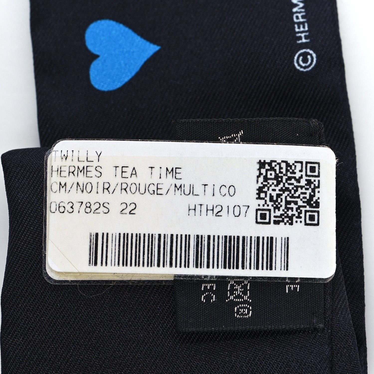 Hermes Silk Tea Time Twilly Black Rouge Multicolor 3 of 3