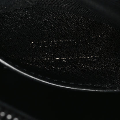 Saint Laurent Sheepskin Matelasse Chevron Monogram Monochrome Medium College Bag Black 7 of 9