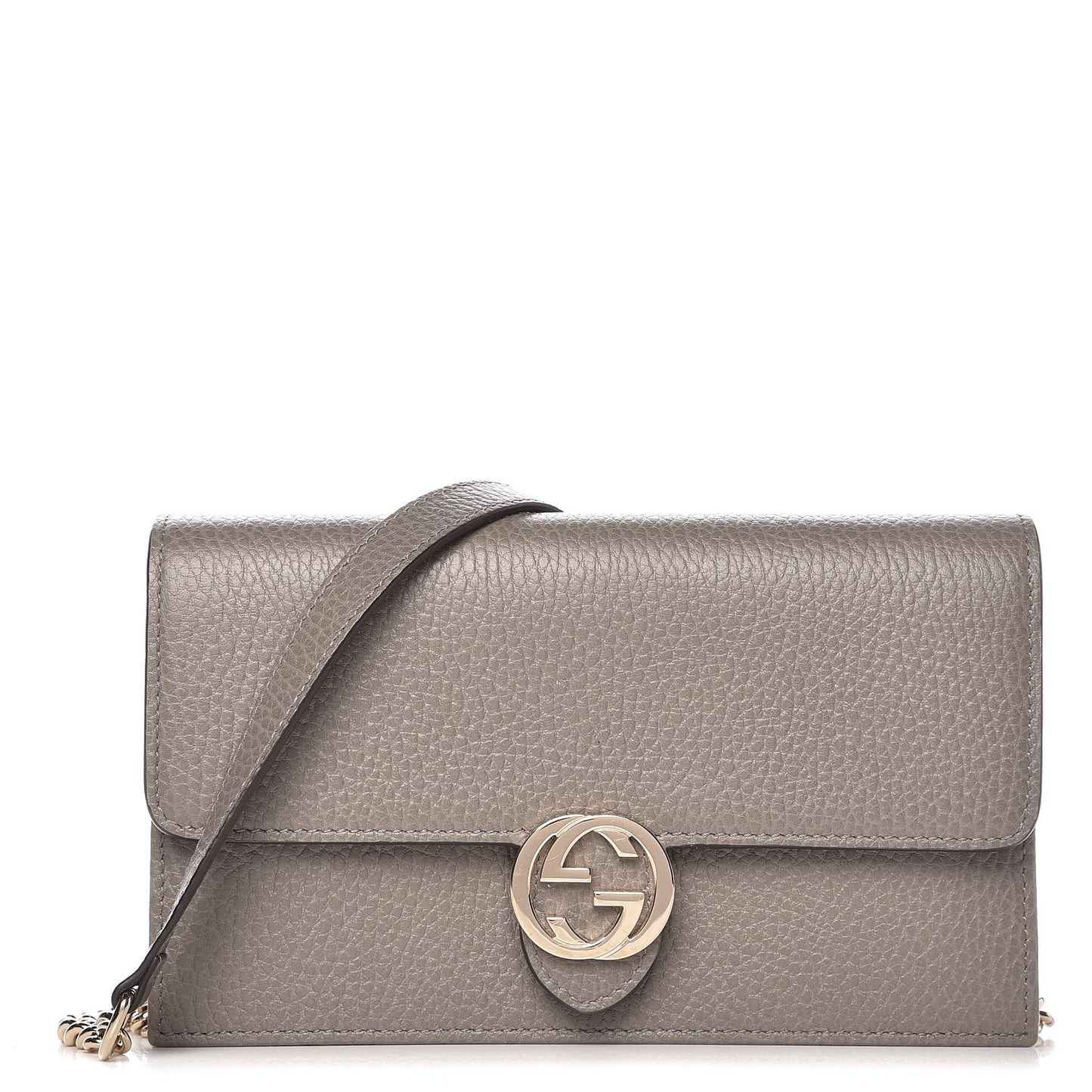Dollar Calfskin Interlocking G Chain Wallet Loess