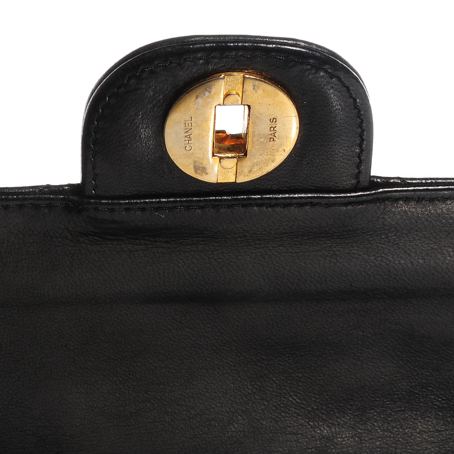 Chanel Lambskin Medium Mademoiselle Chain Double Flap Black 5 of 8