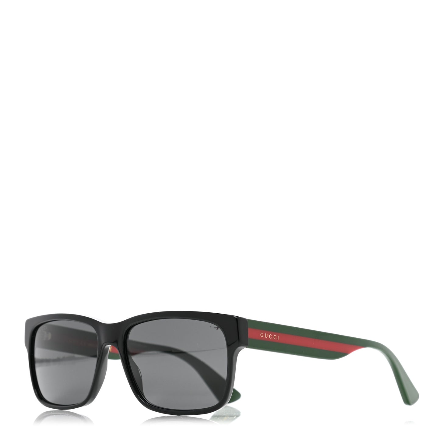 Acetate Square Frame Web Sunglasses GG0340S Black