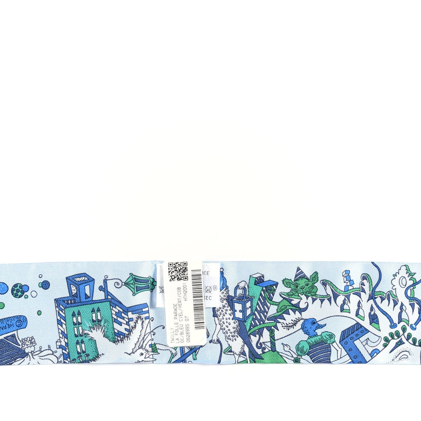 Silk La Folle Parade Twilly Bleu Ciel Vert Cobalt