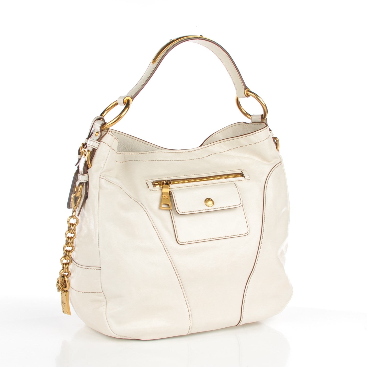 Prada Vitello Shine Hobo Talco 3 of 8