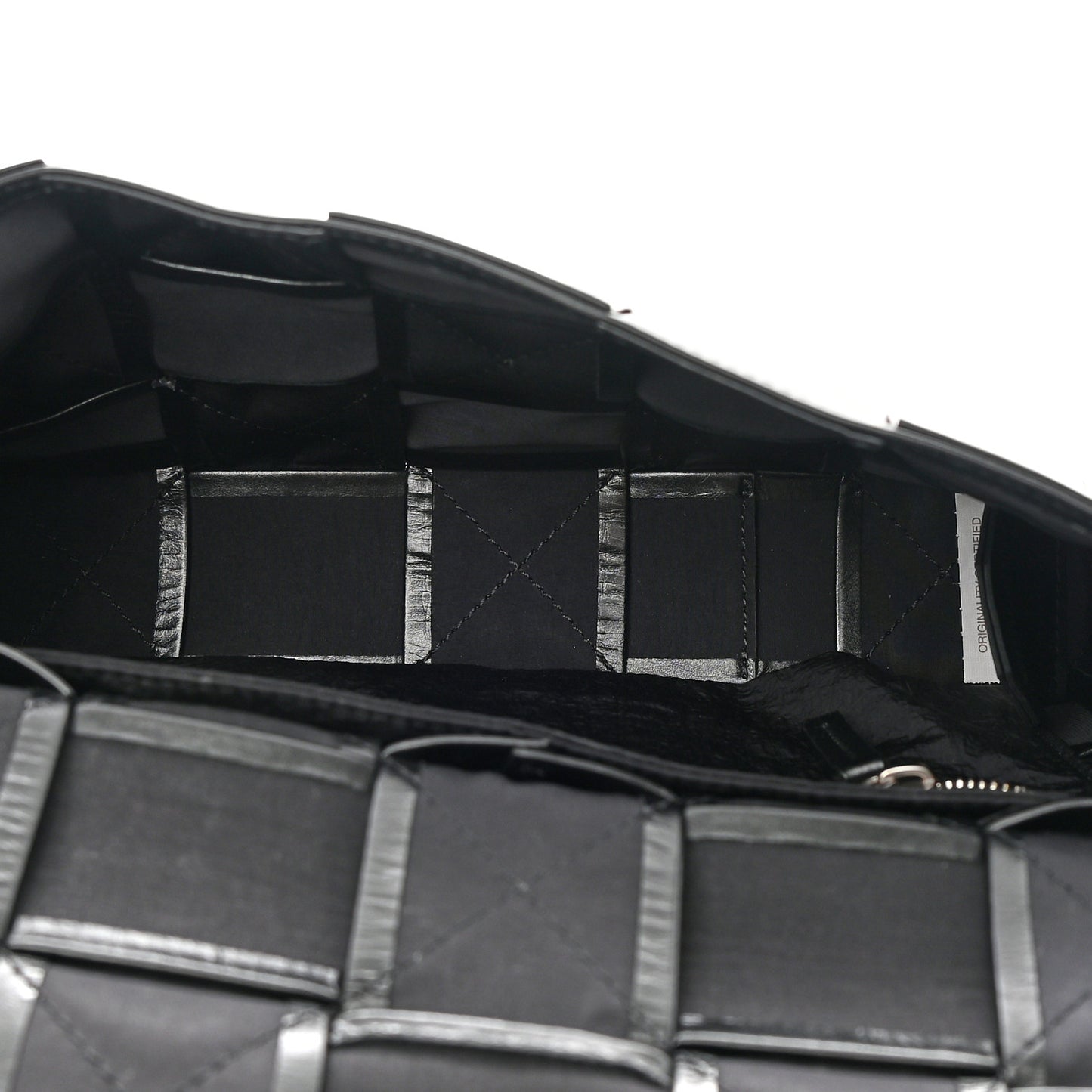 Paper Calfskin Maxi Intreccio Cassette Crossbody Bag Black