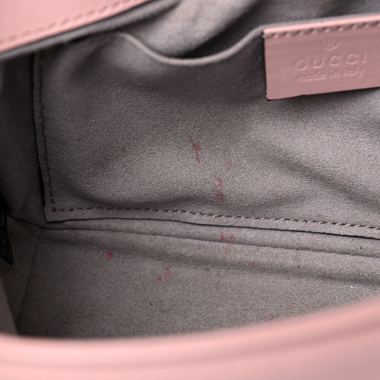Calfskin Matelasse Mini GG Marmont Shoulder Bag Perfect Pink
