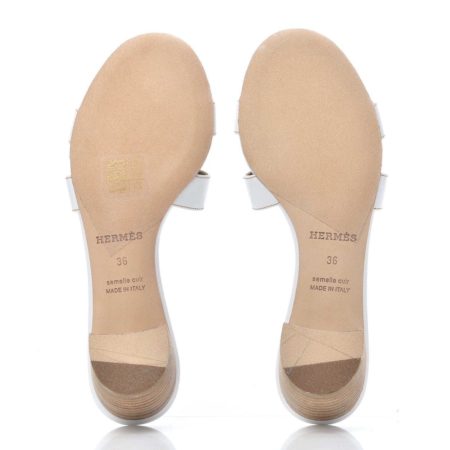 Calfskin Oasis Sandals 36 White