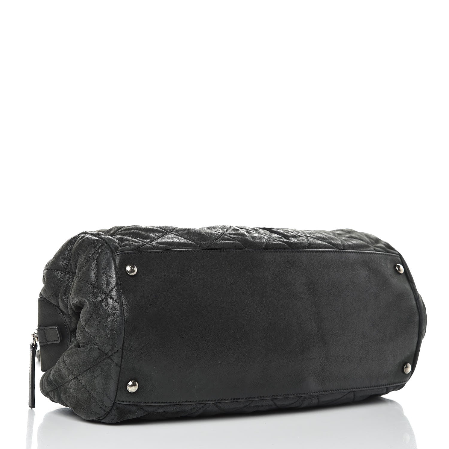 Chanel Iridescent Calfskin Chic Quilt Bowling Bag Black 4 of 13
