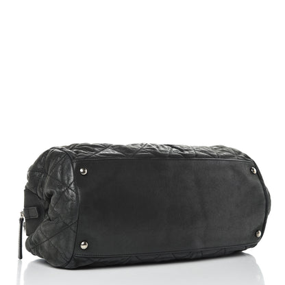 Chanel Iridescent Calfskin Chic Quilt Bowling Bag Black 4 of 13