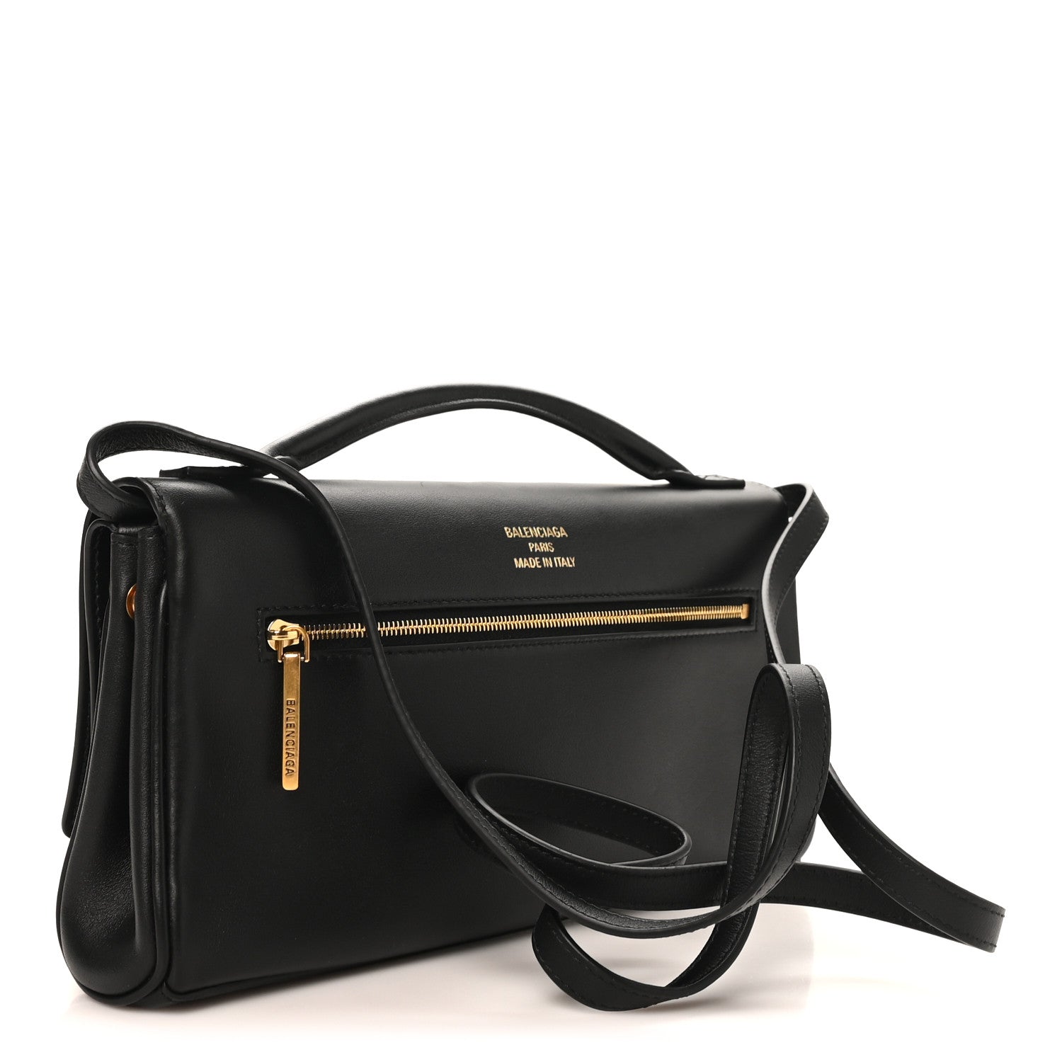 Balenciaga Smooth Calfskin Small Bel Air Clutch On Strap Black Black 3 of 9