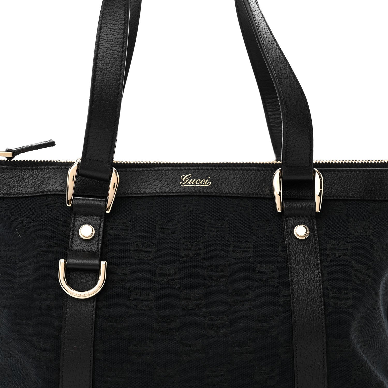 Gucci Monogram Small Abbey Tote Black 8 of 13