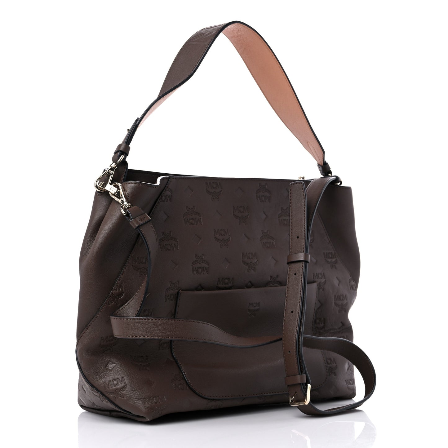 Calfskin Ottomar Monogram Medium Klara Hobo Chestnut