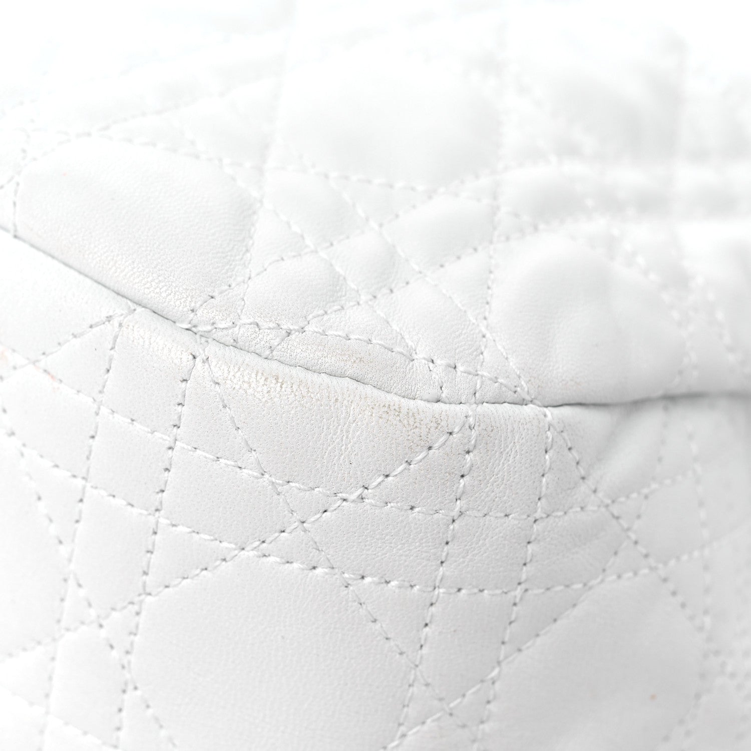 Christian Dior Lambskin Cannage Small Dior Soft Hobo White 9 of 17