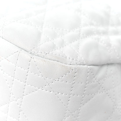 Christian Dior Lambskin Cannage Small Dior Soft Hobo White 9 of 17