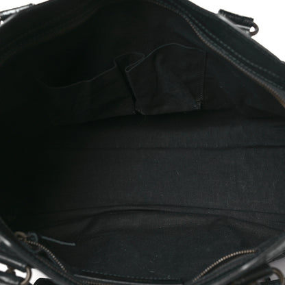 Balenciaga Calfskin Crocodile Embossed Classic Hardware City Black 6 of 13