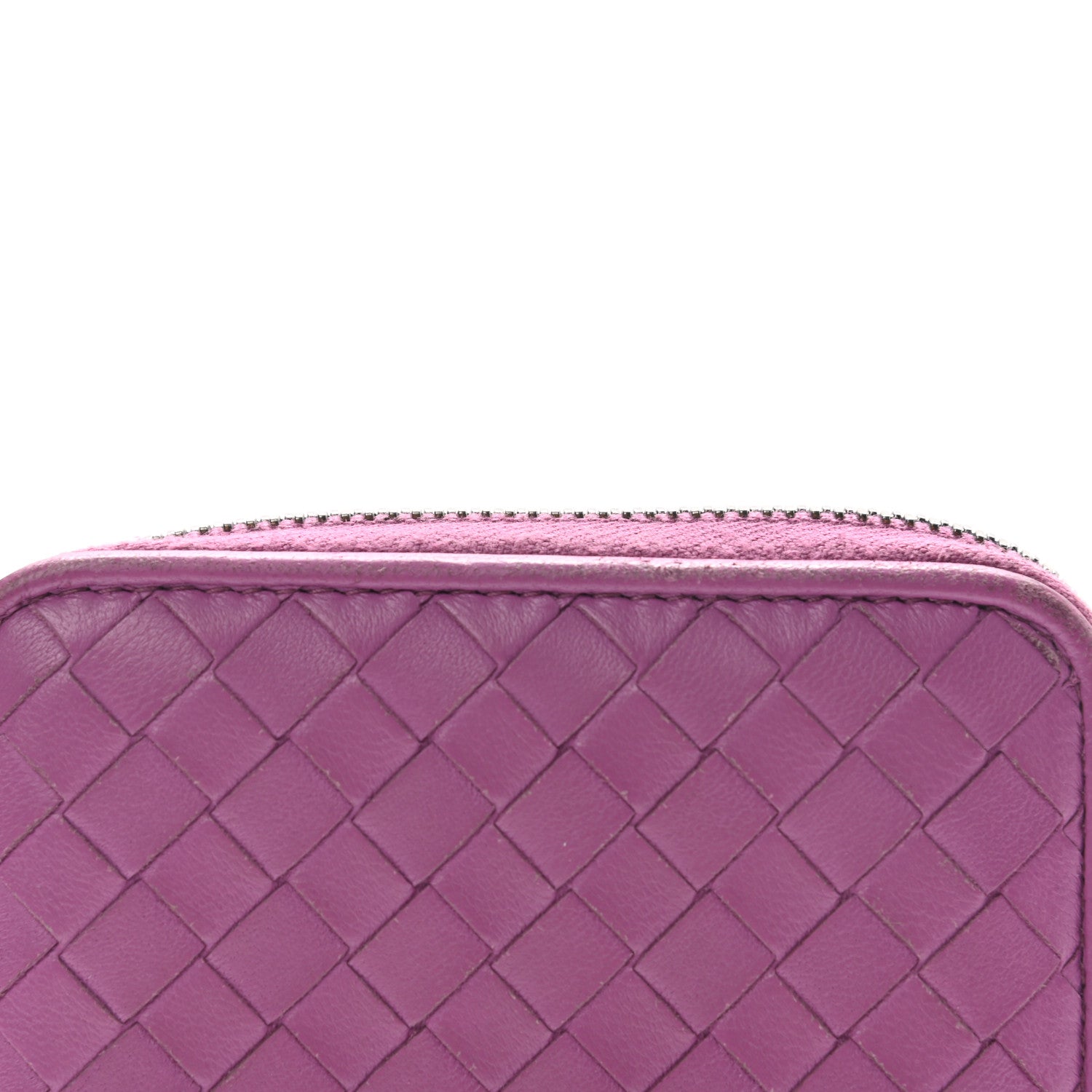 Bottega Veneta Nappa Intrecciato Zip Around Coin Purse Peony 9 of 9