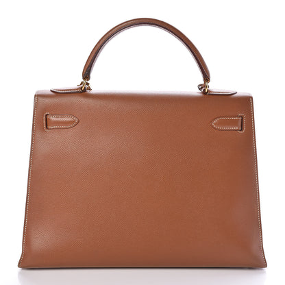 Hermes Courchevel Kelly Sellier 32 Gold 4 of 41