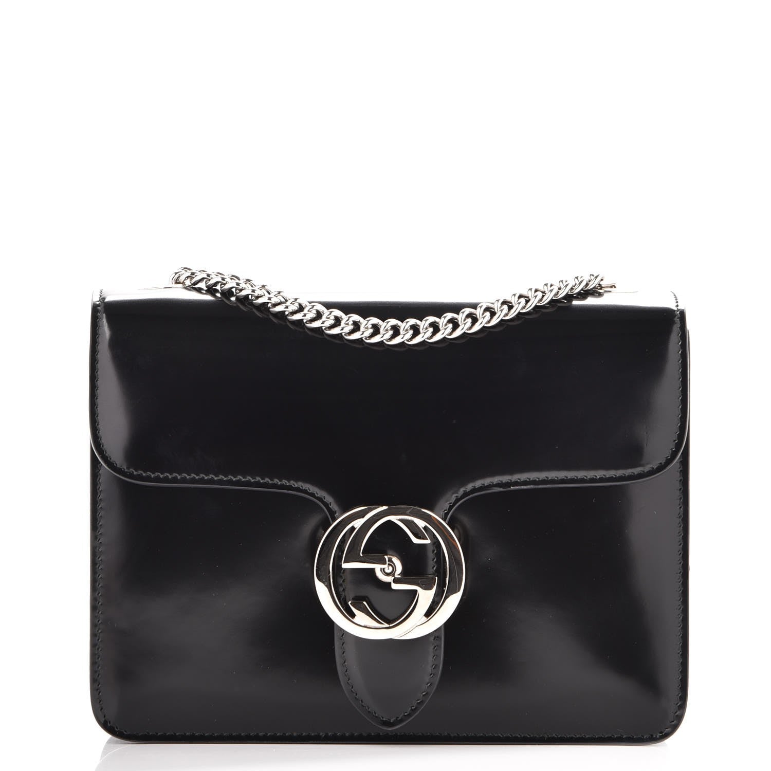 Gucci Shade Lux Calfskin Small Interlocking G Shoulder Bag Black 1 of 7