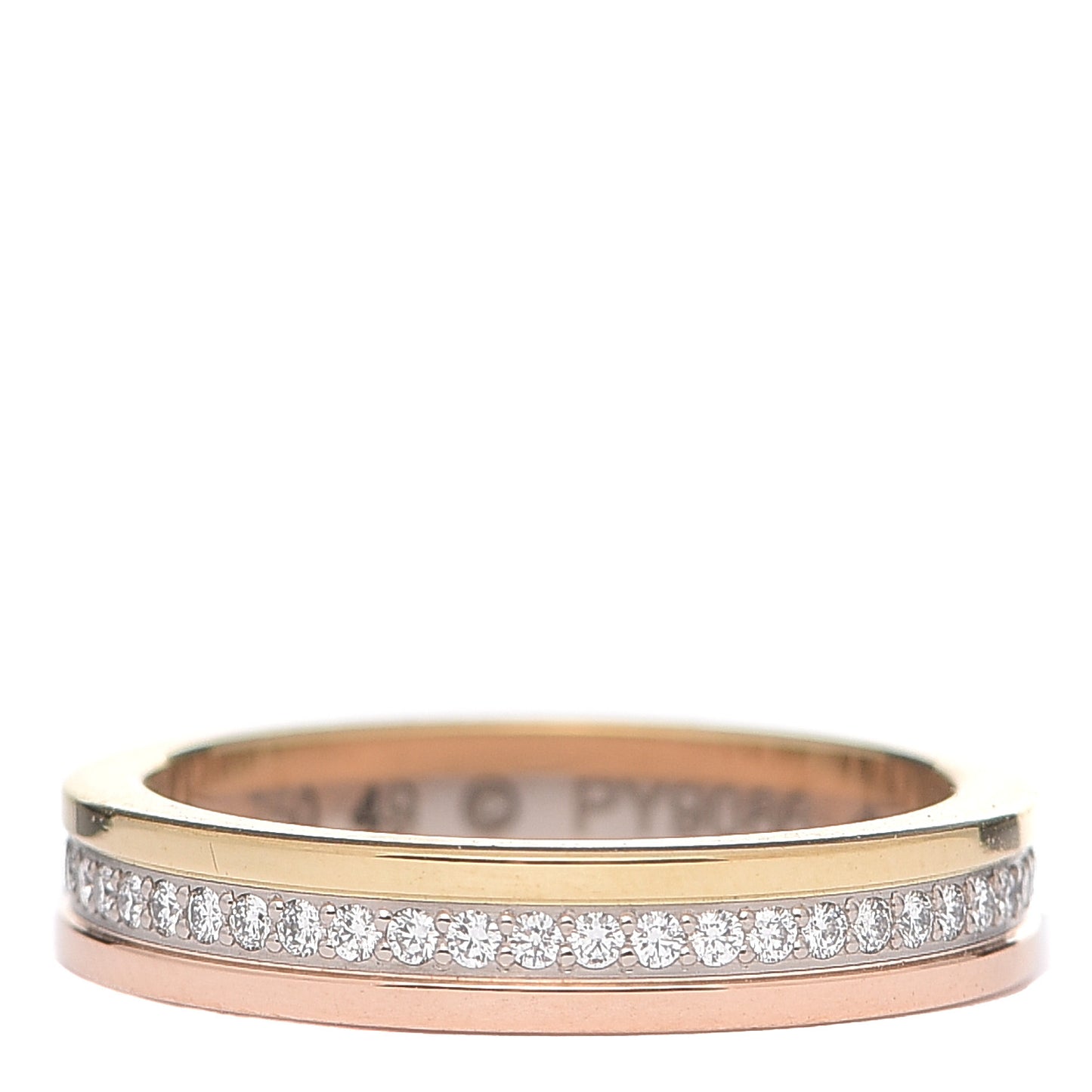 18K White Yellow Pink Gold Diamond 3.5mm Vendome Louis Cartier Wedding Band Ring 49 5