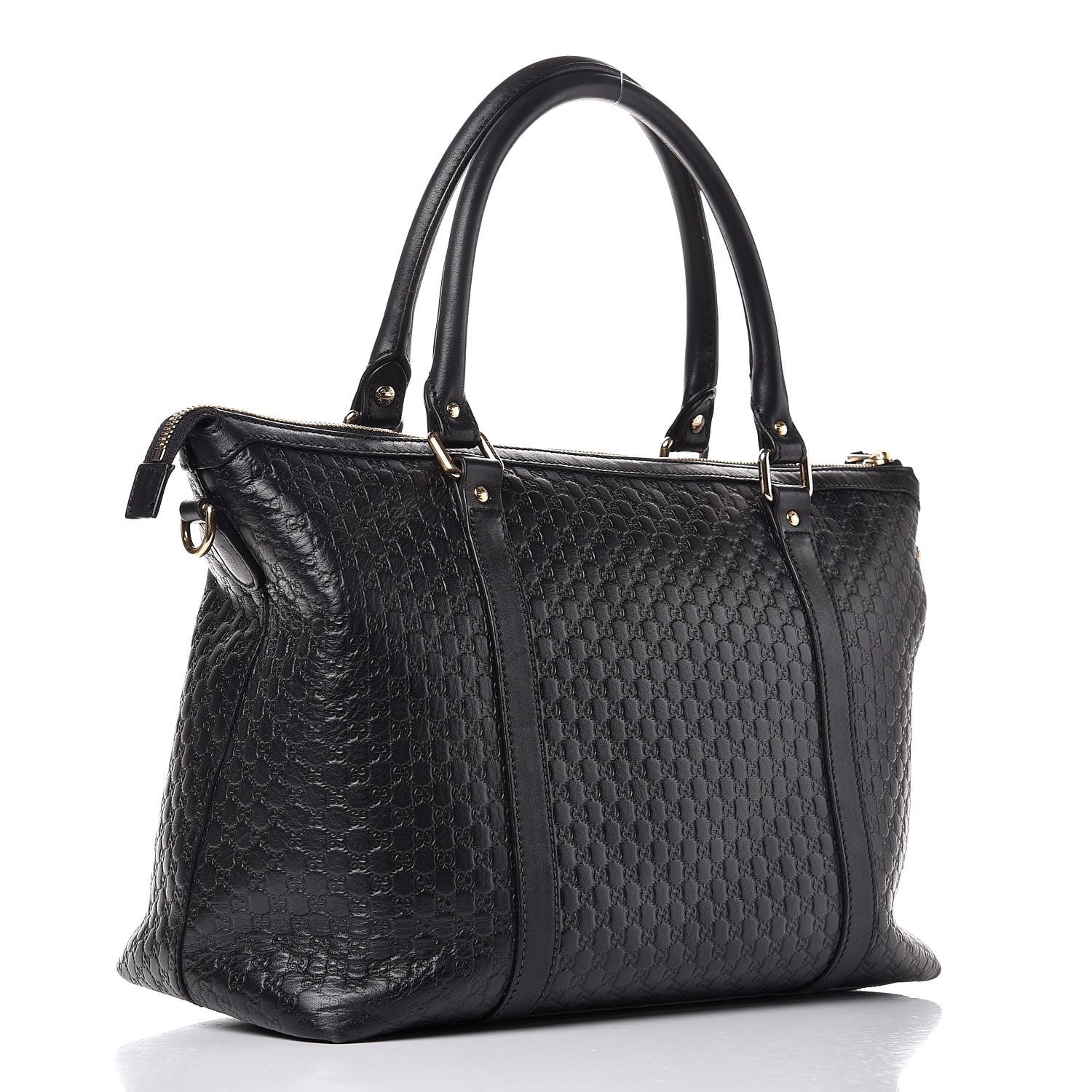 Gucci Soft Microguccissima Medium Zippered Satchel Black 3 of 12