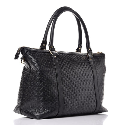 Gucci Soft Microguccissima Medium Zippered Satchel Black 3 of 12