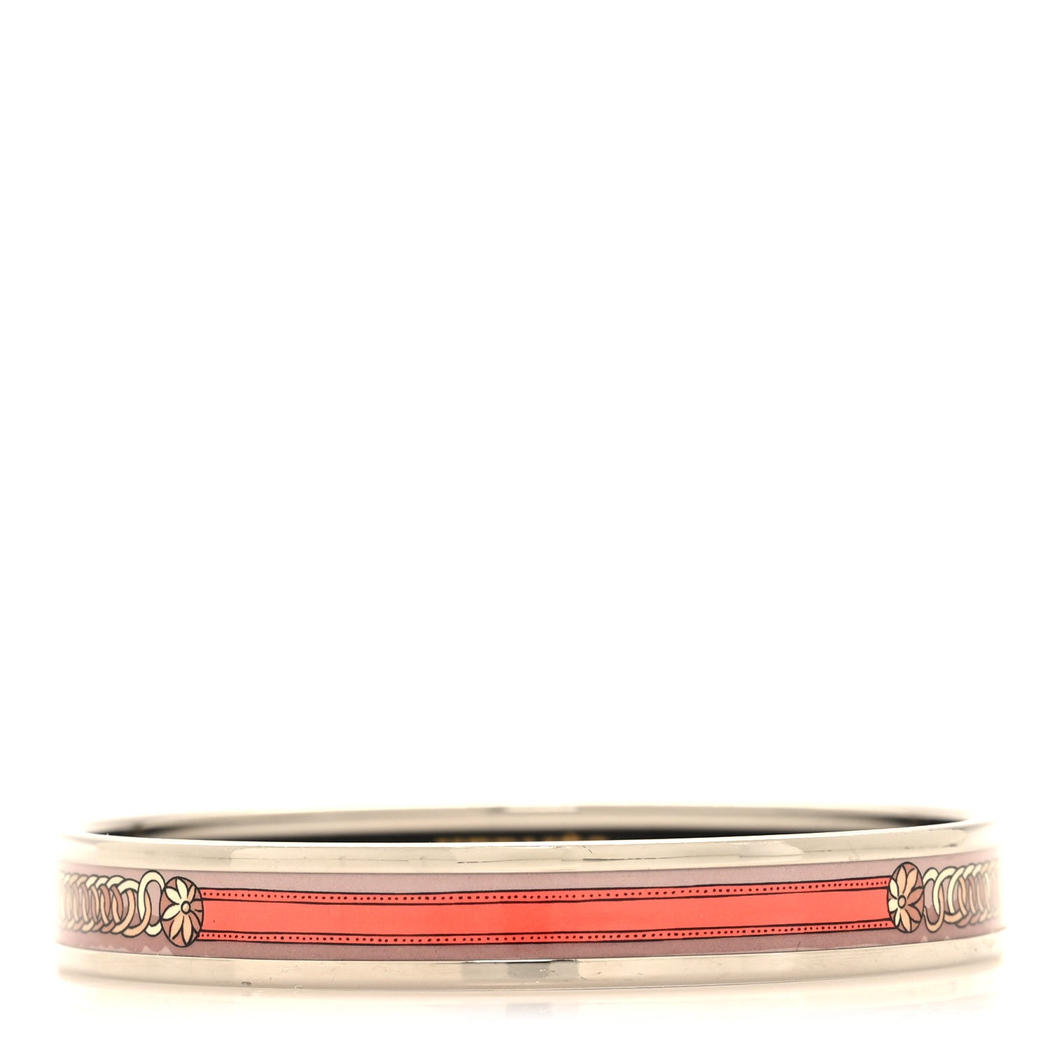 Hermes Enamel Printed Narrow Bracelet 62 1 of 5