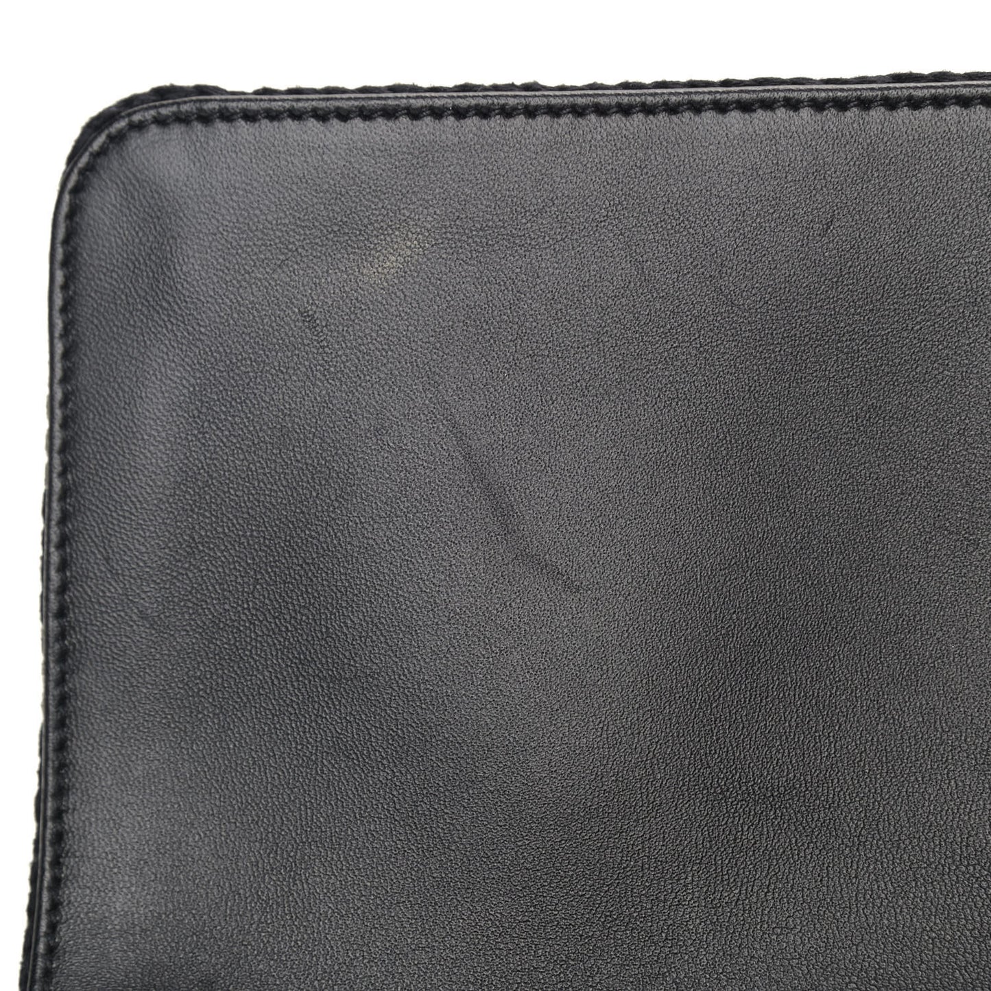 Suede Monogram Medium Kate Whipstitch Shoulder Bag Black