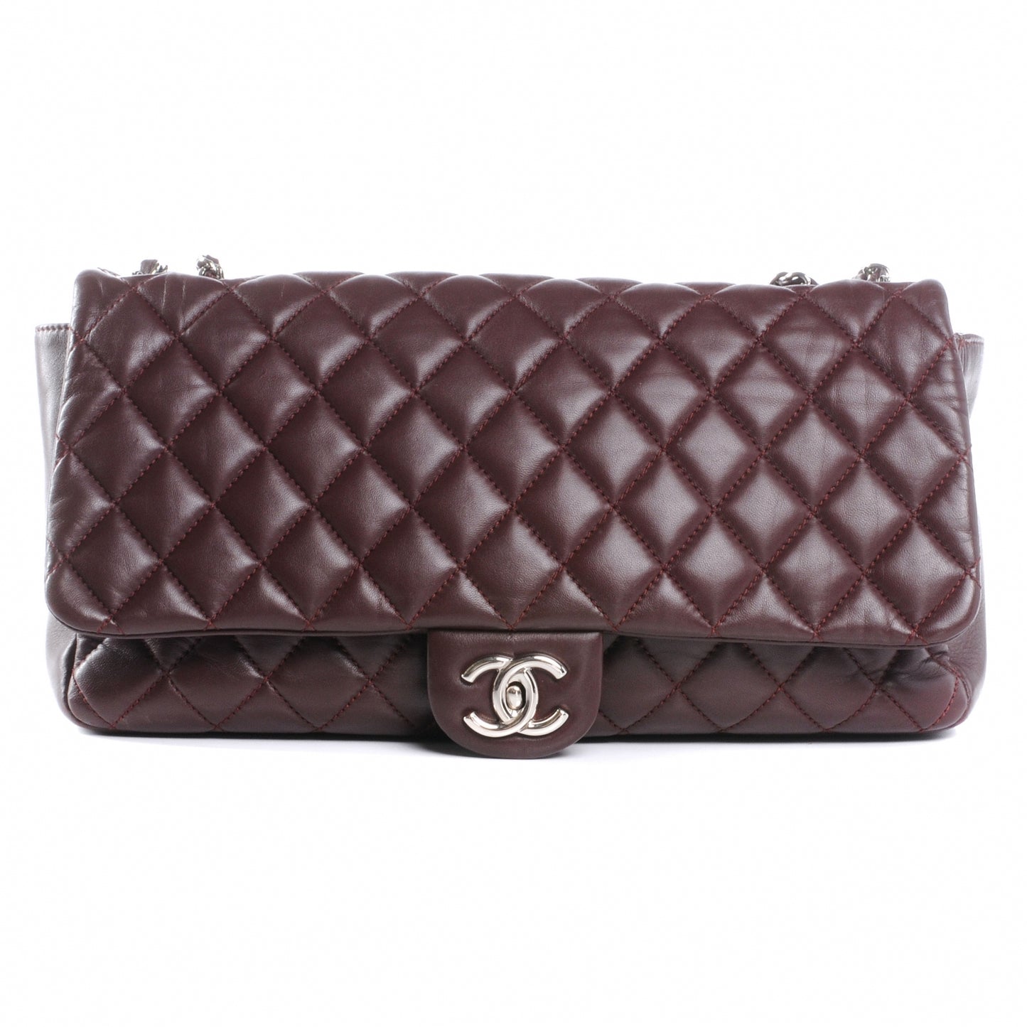 Lambskin Coco Rain Flap Bordeaux