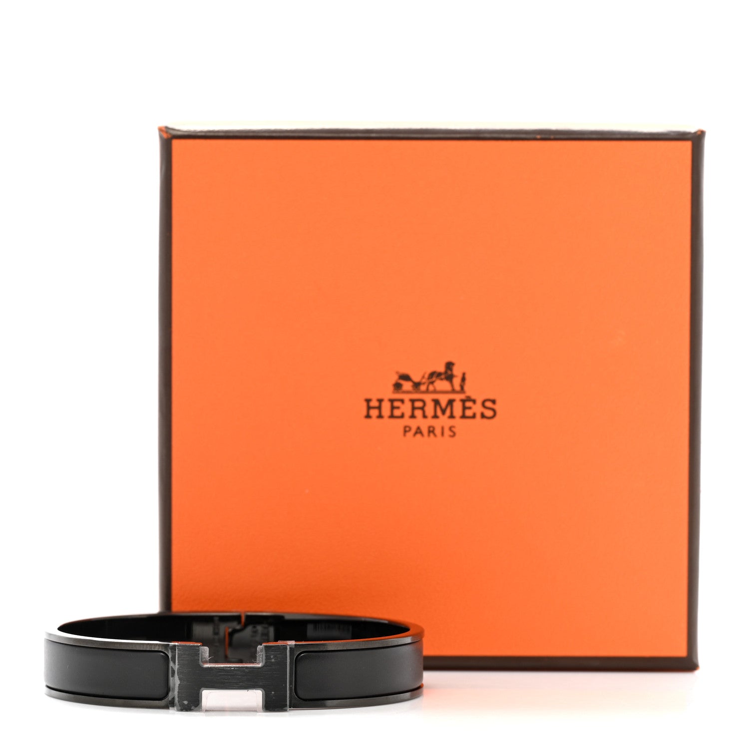 Hermes Matte Enamel Narrow Clic Clac HH Bracelet So Black 5 of 5