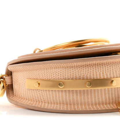 Chloe Calfskin Lizard Embossed Nile Bracelet Minaudiere Bag Pink 10 of 11