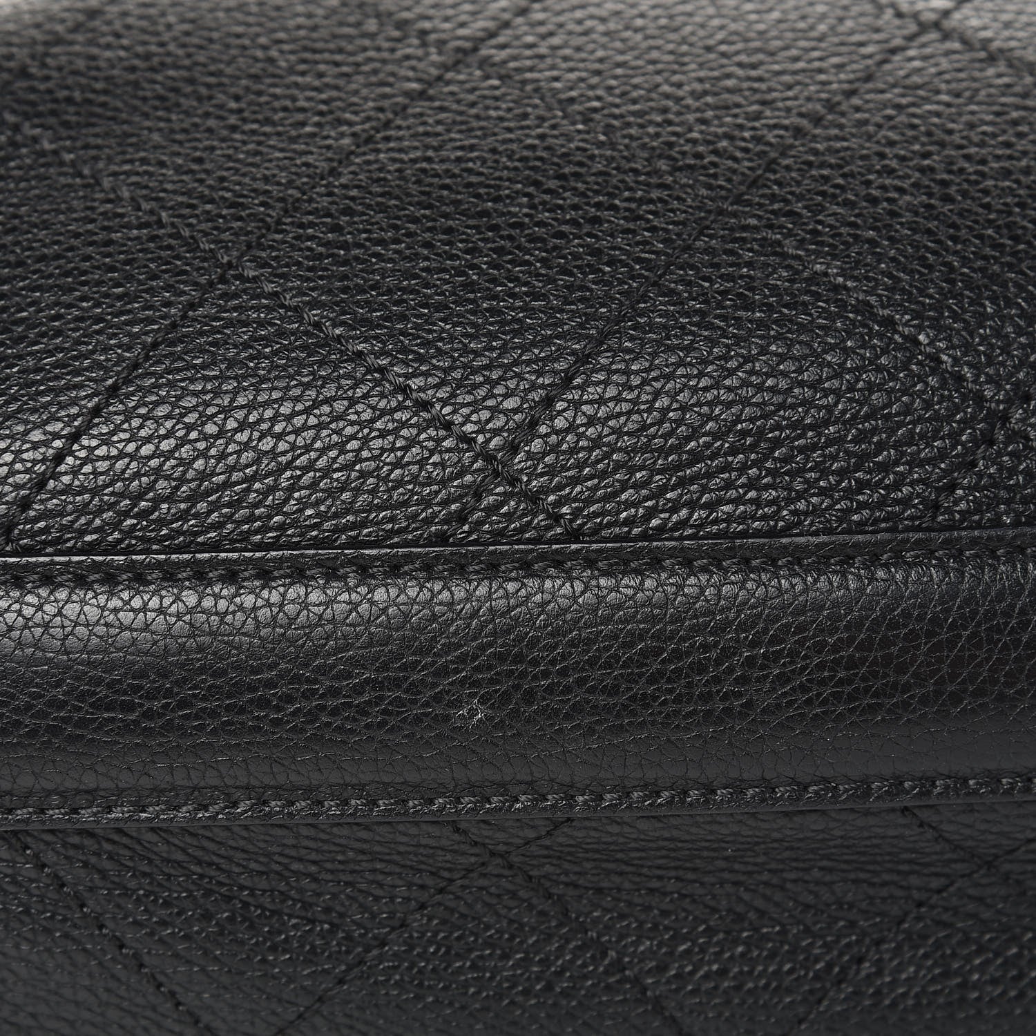 Chanel Grained Calfskin Stitched Accordion Shoulder Bag Black 11 of 14