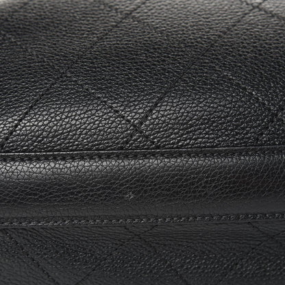 Chanel Grained Calfskin Stitched Accordion Shoulder Bag Black 11 of 14