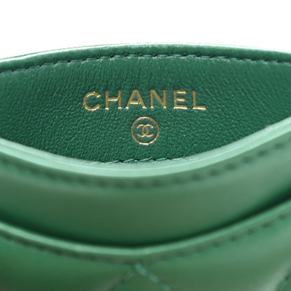 Chanel Lambskin Quilted Card Holder Green 6 of 9