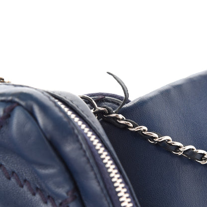 Chanel Lambskin Stitched New Mini Flap Navy 17 of 18
