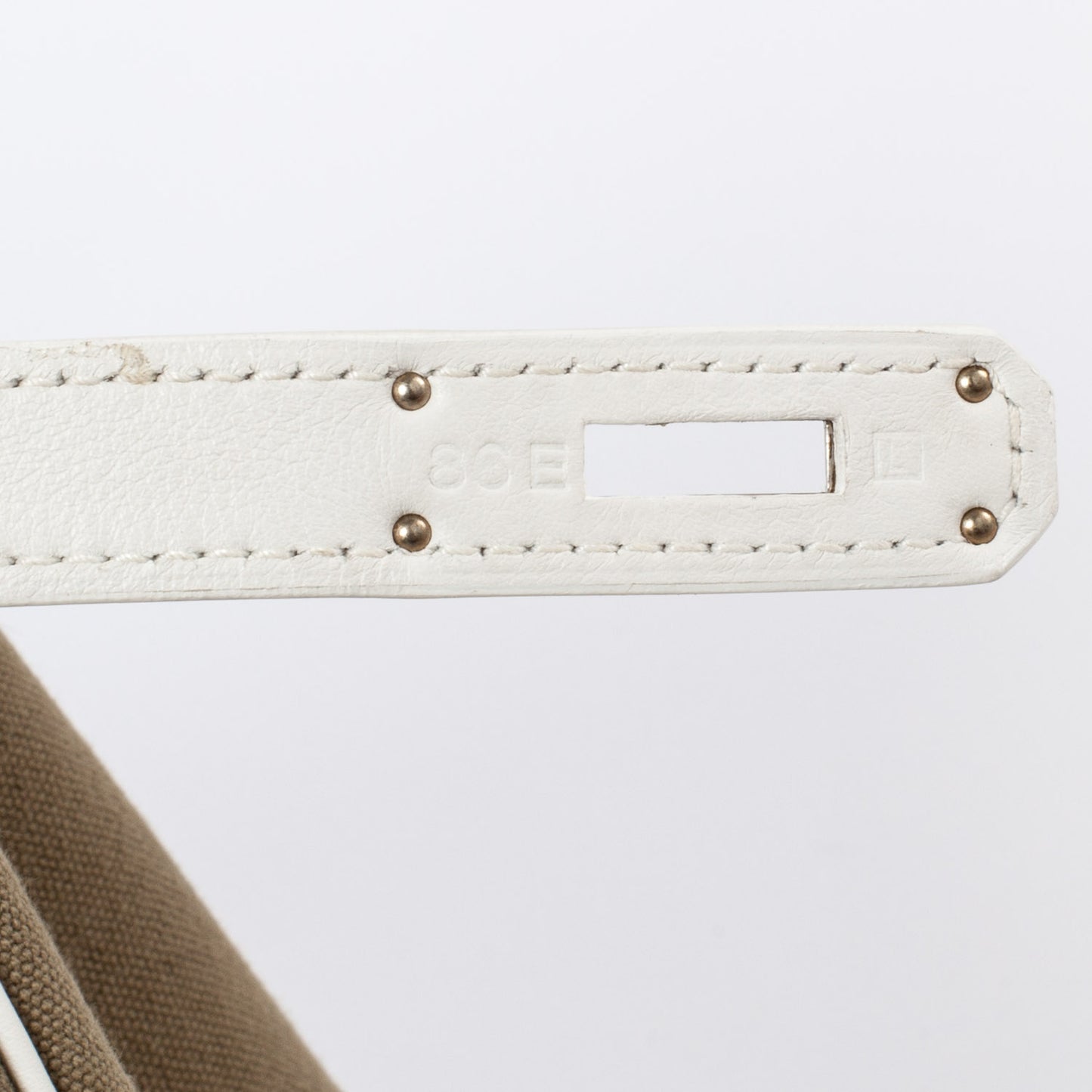 Swift Toile Birkin 35 Blanc Vert Miliatire