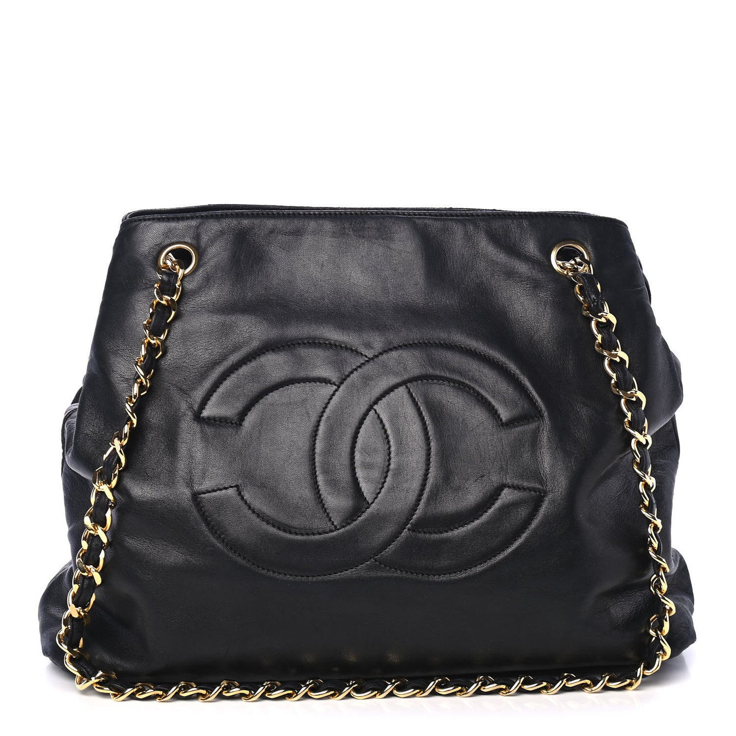 Lambskin CC Shoulder Bag Black