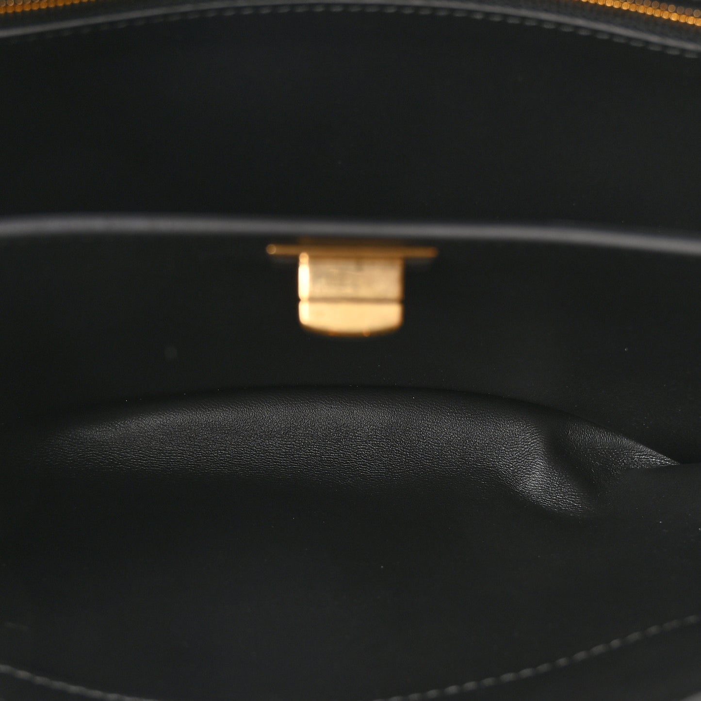Natural Smooth Calfskin Small Rodeo Top Handle Handbag Black