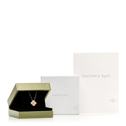 Van Cleef & Arpels 18K Rose Gold Vintage Alhambra Pendant Necklace 5 of 5