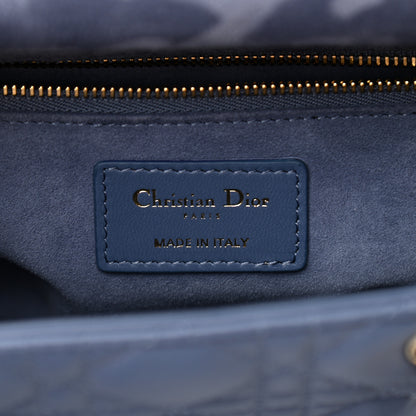 Christian Dior Lambskin Cannage Medium Lady Dior Blue 6 of 10