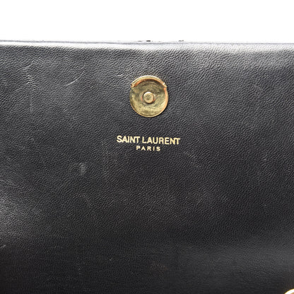 Saint Laurent Suede Small Classic Monogram Kate Tassel Satchel Black 6 of 16