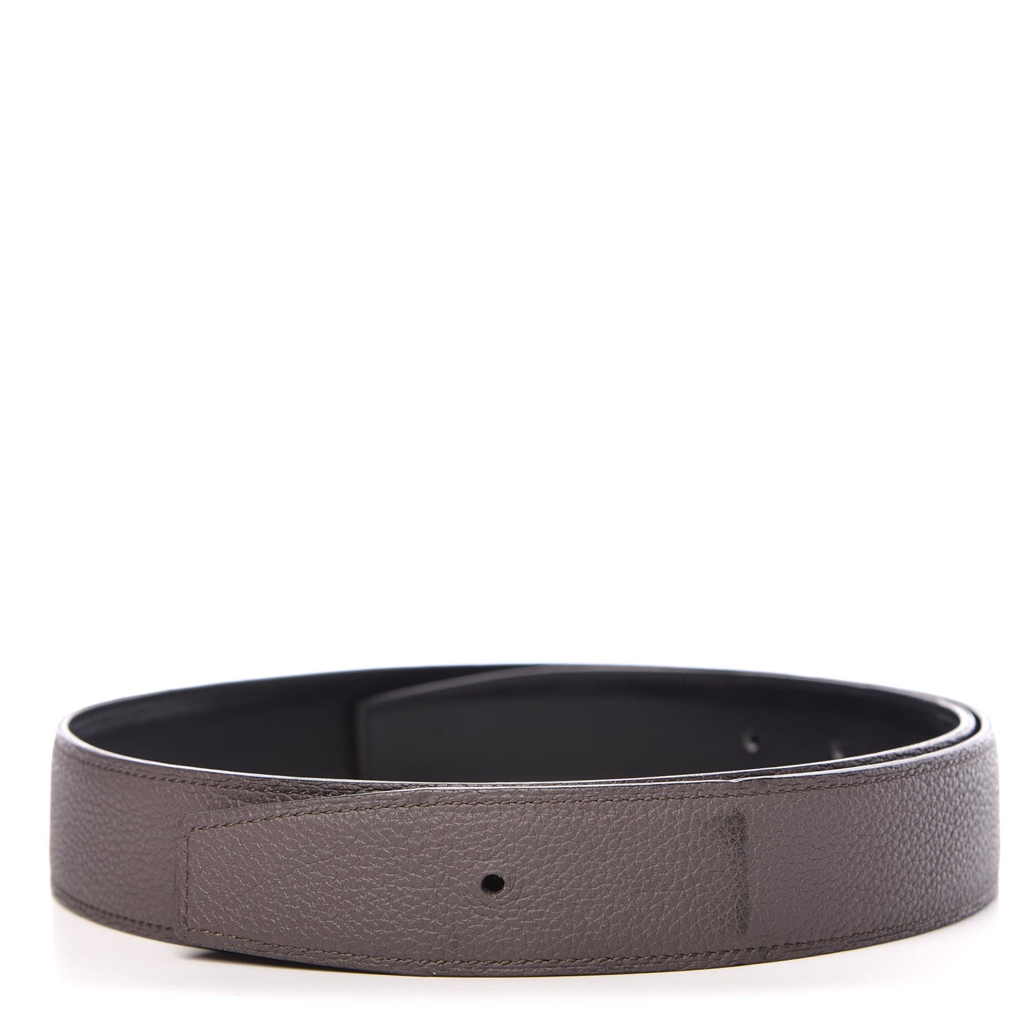 Hermes Box Togo 32mm Belt Strap 80 Black Etain 1 of 11