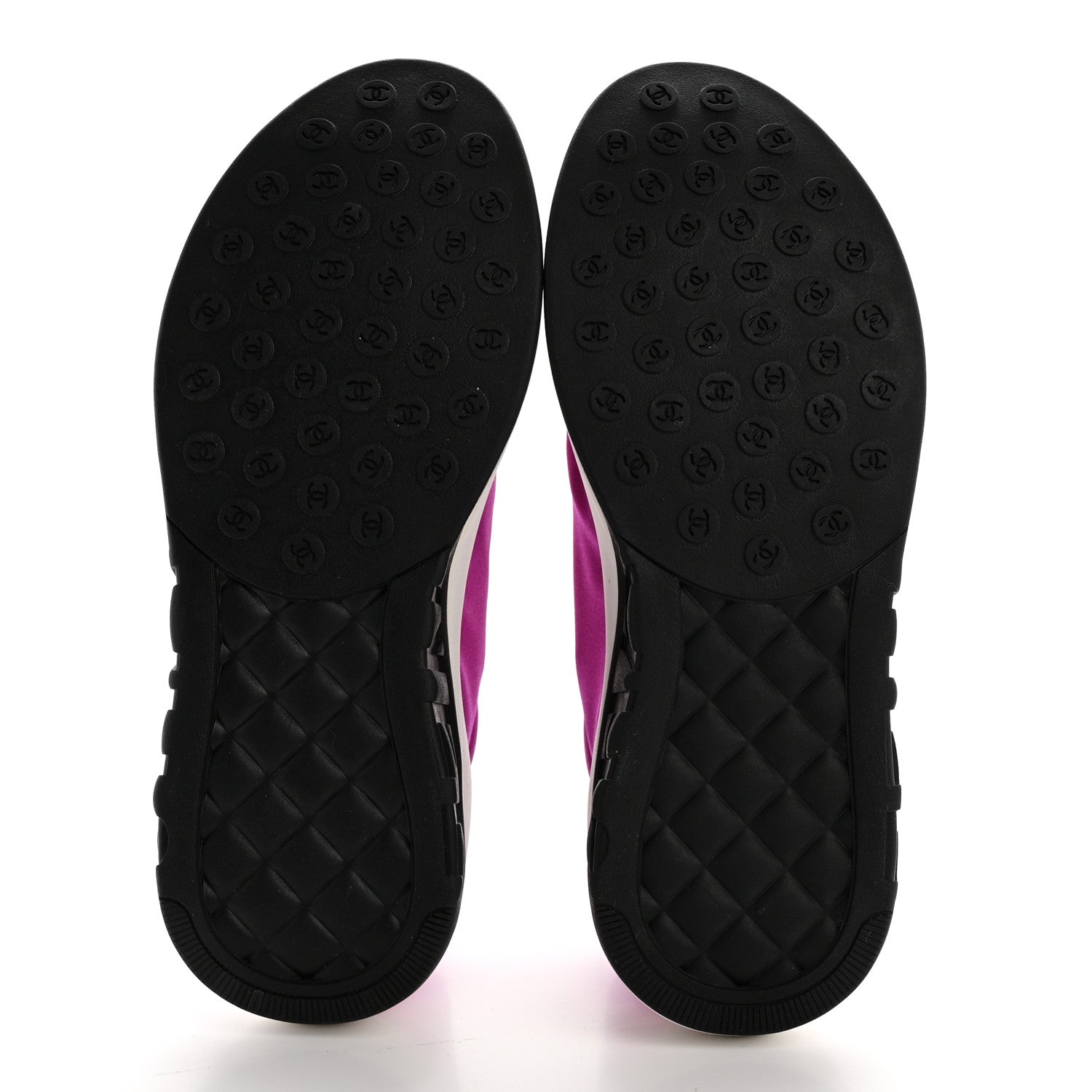 Chanel Lycra Fabric Womens CC Sneakers 39 Dark Pink 5 of 8