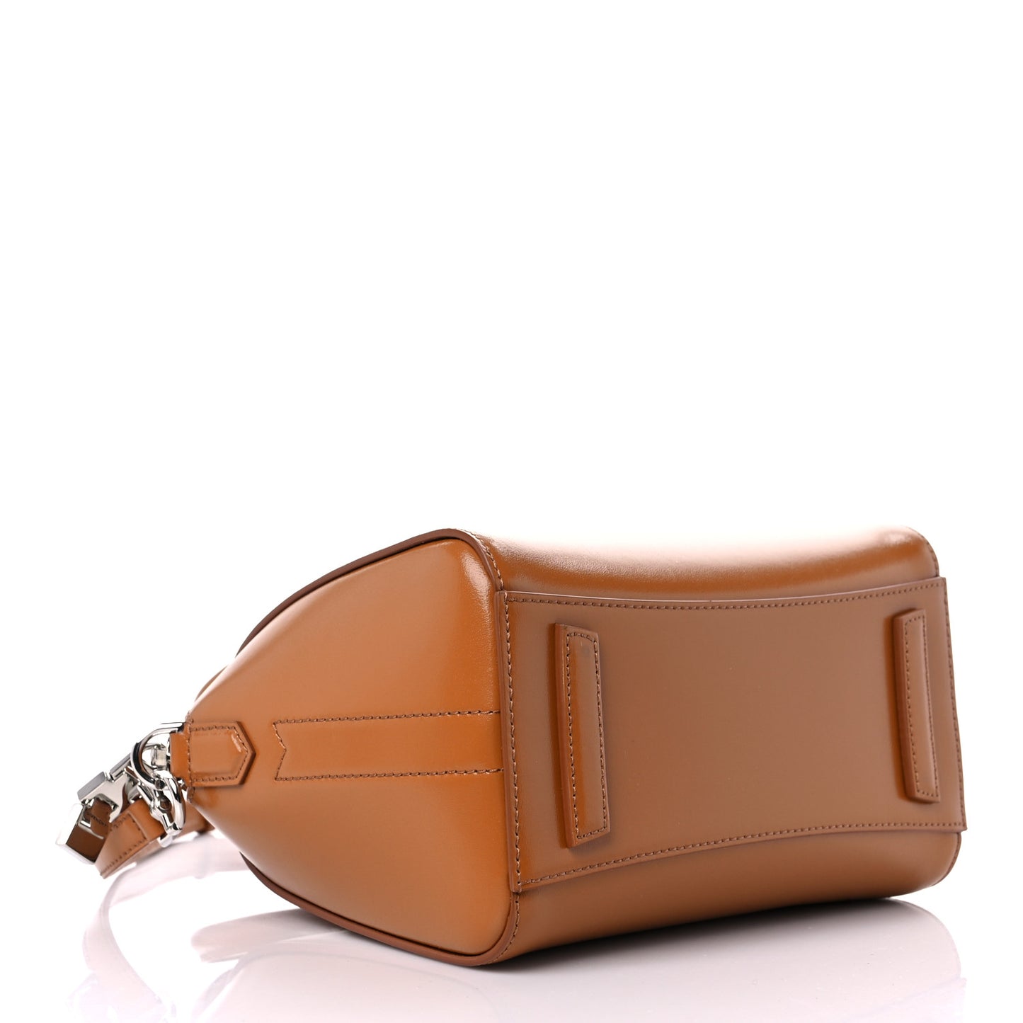 Shiny Lord Calfskin Mini Antigona Camel