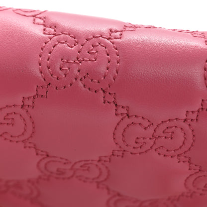 Gucci Calfskin GG Matelasse Chain Wallet Rhodamine Pink 12 of 12