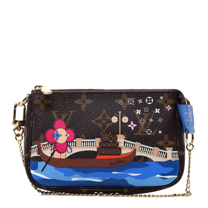 Louis Vuitton Monogram 2019 Christmas Animation Mini Venice Pochette Accessories Blue 1 of 11
