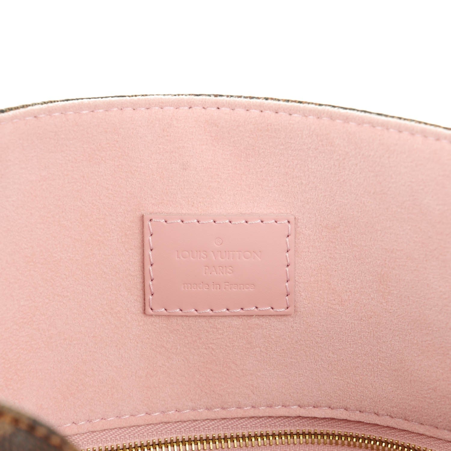 Louis Vuitton Damier Ebene Caissa Hobo Rose Ballerine 6 of 7