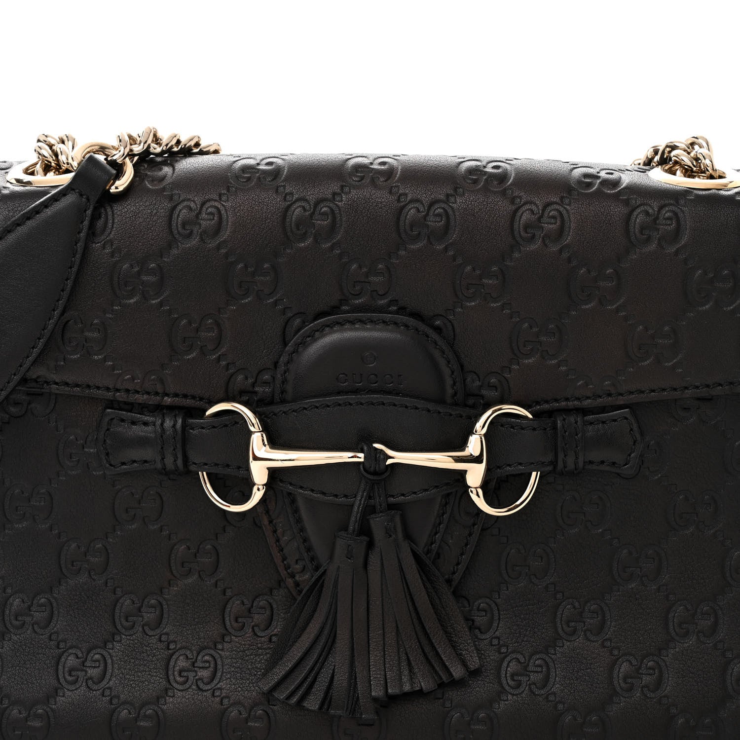 Gucci Microguccissima Medium Emily Chain Shoulder Bag Black 8 of 12